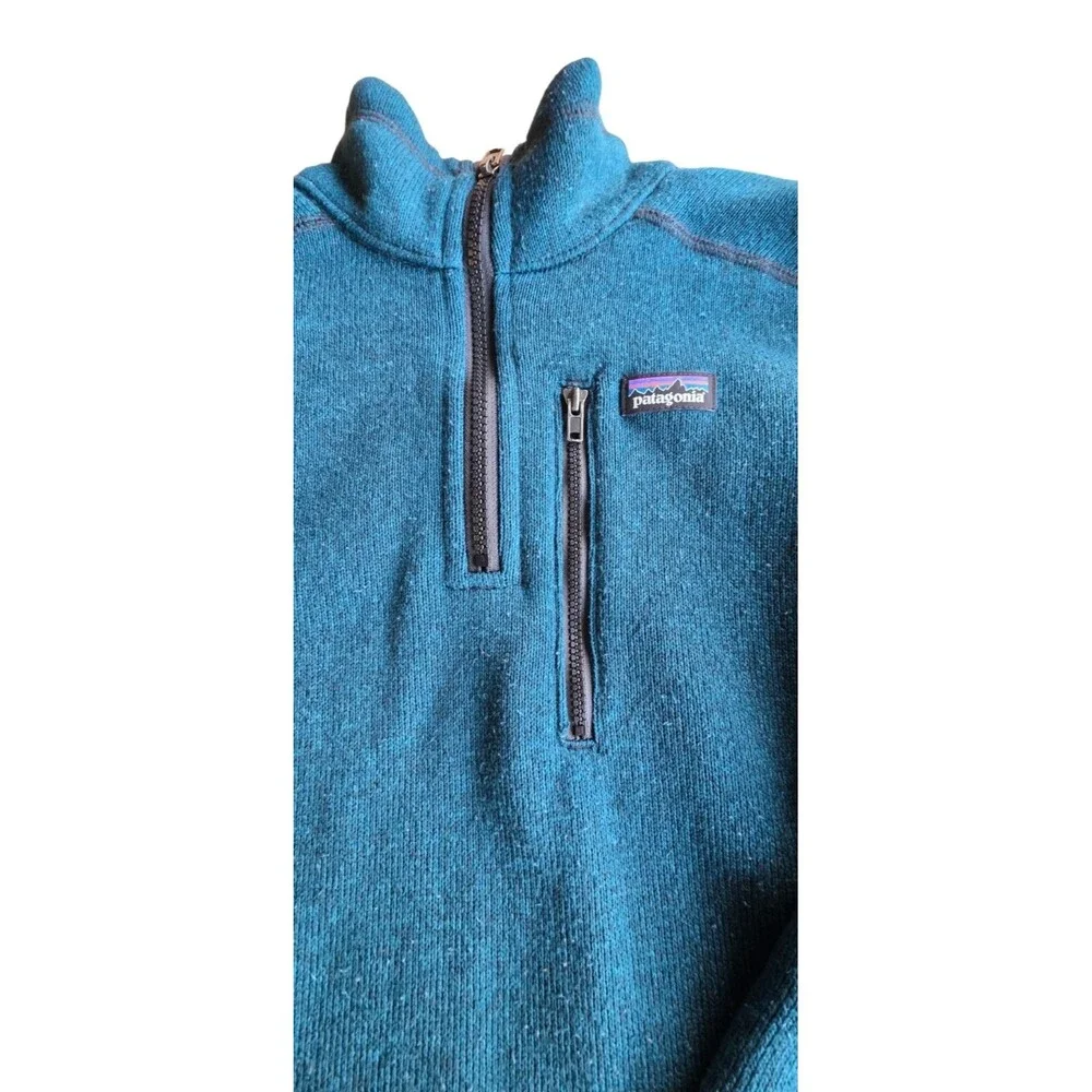 Patagonia YOUTH Green Heather  Sweater Fleece 1/4 Zip Pullover Jacket XL 14